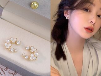 ต่างหูกระดุมเงิน S925 ประดับมุก สีขาว หรูหรา สําหรับผู้หญิง