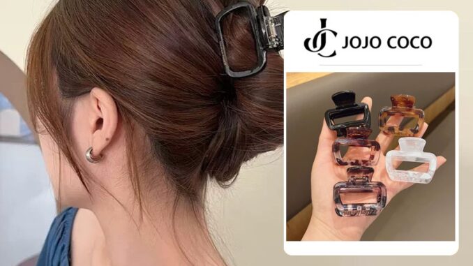 Jojo COCO กิ๊บติดผม ทรงสี่เหลี่ยม กลวง สไตล์เกาหลี สําหรับผู้หญิง
