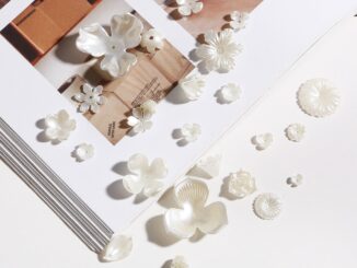 เครื่องประดับอะคริลิค รูปดอกไม้ สีขาว ประดับไข่มุก สามมิติ แฮนด์เมด diy สไตล์โบราณ