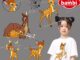 สติกเกอร์ ลายการ์ตูนดิสนีย์ กวาง แบมบี้ ซักล้างได้ สําหรับตกแต่งเสื้อยืด DIY