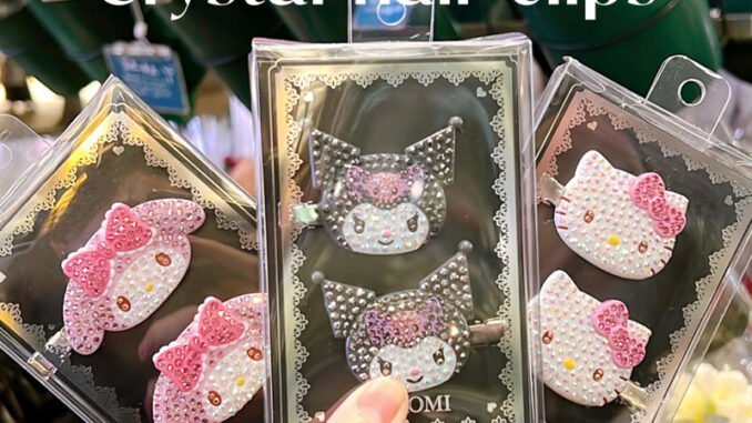 Crystal hair clips from japan