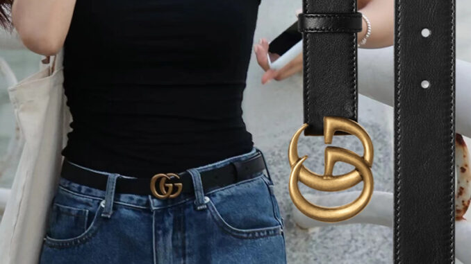 กุชชี่ Gucci GG Leather Belt 2cm & 3cm เข็มขัดผู้หญิง