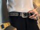 เข็มขัดแฟชั่น diamond belt เข็มขัดเพชร ยังโอม เข็มขัดy2k มาใหม่ ขายดี