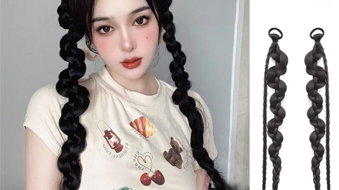 วิกผมหางม้าถัก แฮนด์เมด พร็อพคอสเพลย์ สําหรับต่อยมวย 2 ชิ้น วิกผมหางม้าถัก แฮนด์เมด พร็อพคอสเพลย์ สําหรับต่อยมวย 2 ชิ้น