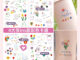 Set-Q215 แทททูสติกเกอร์น่ารัก4ใบ ไม่กันน้ำ