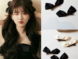 2 ชิ้น เกาหลี ย้อนยุค โบ สองหู กิ๊บติดผม เครื่องประดับผม แฟชั่น ซาติน ริบบิ้น ด้านข้าง คลิปหน้าม้า โบ กิ๊บติดผม ผู้หญิง เด็กผู้หญิง กิ๊บติดผม