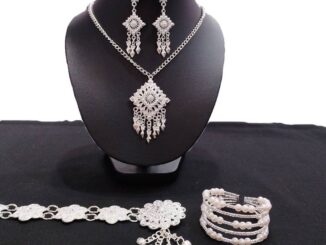 Fashion Jewele เช็ทเครื่องประดับชุดไทย เครื่องประดับชุดไทยผู้ใหญ่และเด็ก สีเงิน
