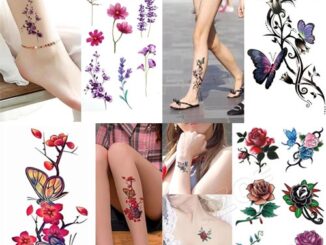 (4 แบบให้เลือก) สติกเกอร์รอยสักชั่วคราว กันน้ํา ติดทนนาน ปลอกแขน ข้อเท้า น่อง แผลเป็น เหมาะสําหรับว่ายน้ํา ชายหาด