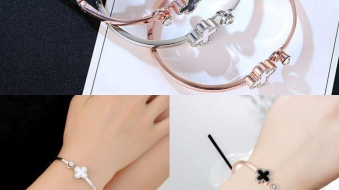 เครื่องประดับ สร้อยข้อมือ กําไลข้อมือ สเตนเลส ชุบทอง 18k รูปใบโคลเวอร์ เหมาะกับของขวัญ สไตล์เกาหลี สําหรับผู้หญิง เครื่องประดับ สร้อยข้อมือ กําไลข้อมือ สเตนเลส ชุบทอง 18k รูปใบโคลเวอร์ เหมาะกับของขวัญ สไตล์เกาหลี สําหรับผู้หญิง