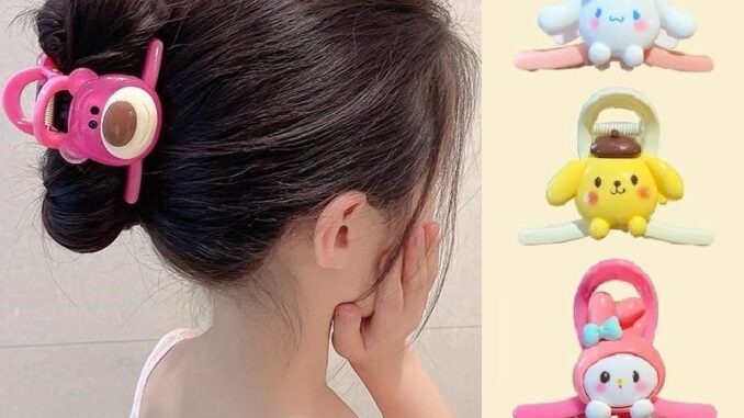 Sanrio กิ๊บติดผม การ์ตูนฉลาม Melody Kuromi อุปกรณ์เสริม สําหรับเด็กผู้หญิง