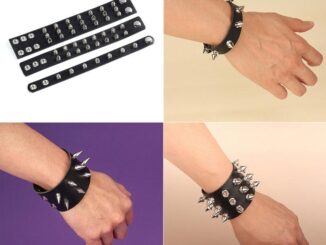 Time Punk สร้อยข้อมือโกธิค เข็มหมุดย้ํา กําไลข้อมือ โลหะ สายรัดข้อมือ ปรับได้