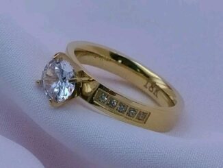 แหวนพลอยสแตนเลสยิงเลเซอร์ ตี 18 k