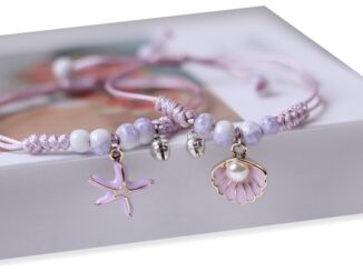 สร้อยข้อมือถัก จี้ปลาดาว และไข่มุก สไตล์คู่รัก สําหรับนักเรียนหญิง
