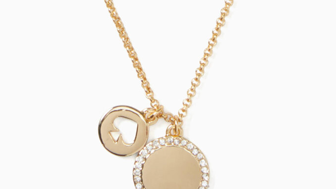 KATE SPADE NEW YORK SPOT THE SPADE PAVE CHARM PENDANT O0RU2606 สร้อยคอ