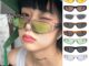【ขายส่ง】COD (San9) แว่นตากันแดด ทรงสามเหลี่ยม สีเขียว สไตล์เรโทร สําหรับผู้หญิง 2023