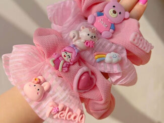 ยางรัดผมขนนุ่ม W56 ยางรัดผมยืดหยุ่น ขนนิ่มๆลายการ์ตูน Sanrio น่ารักๆ พร้อมส่ง