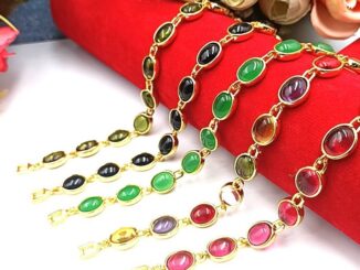 jewelryshop365 K388 สร้อยข้อมือพลอย สร้อยข้อมือสวยๆ สร้อยข้อมืองานพลอยมณี