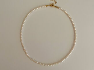 shellandgold - สร้อยคอมุกน้ำจืดแท้ เม็ดเล็ก ขนาด 3 มิล มีตะขอให้เลือก 2 แบบ