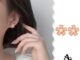 A HELLO GIRL ใหม่ ต่างหู รูปดอกซากุระ สีชมพู เรียบง่าย แฟชั่นฤดูใบไม้ผลิ และฤดูร้อน สําหรับเด็กผู้หญิง