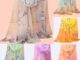 Women Summer Silk Chiffon  Scarves Long Printing  Fashion Flowers