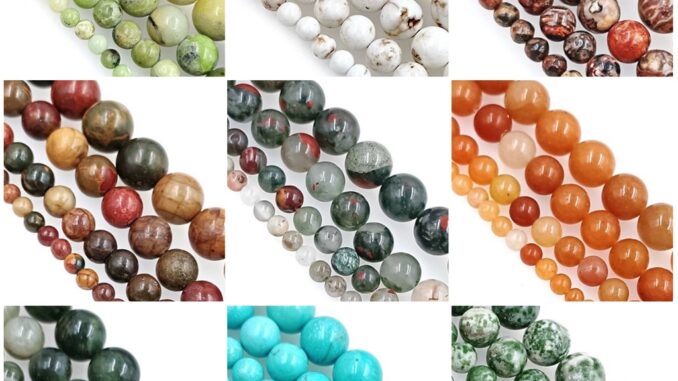 ลูกปัดหินธรรมชาติ สําหรับทําเครื่องประดับ สร้อยข้อมือ สร้อยคอ DIY ลูกปัดหินธรรมชาติ สําหรับทําเครื่องประดับ สร้อยข้อมือ สร้อยคอ DIY