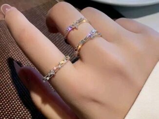 แหวนเจ้าหญิง งานพรีเมี่ยมทองแดง ไม่ขึ้นสนิม ปรับขนาดได้ เครื่องประดับ R11