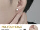 Our XX Polygon Mag ต่างหูหนีบแม่เหล็ก วัสดุไทเทเนียม เกรดเครื่องมือแพทย์ (M009-M010)
