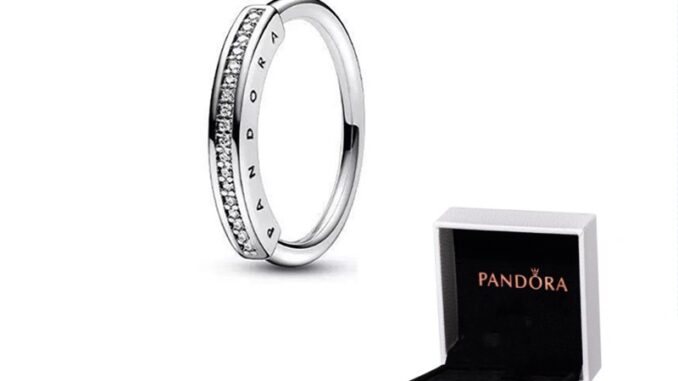 Pandora แหวนเงิน 925 ประดับเพชร เพทาย ลูกบาศก์ เครื่องประดับสตรี