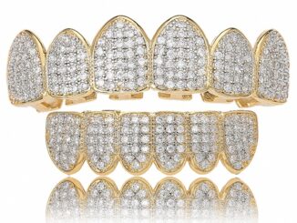 ฮิปฮอปฟันเครื่องประดับจัดฟันฟันGrillzชุดซิลเวอร์โกลด์เพชรเพทายเครื่องประดับพังก์คอสเพลย์ปาร์ตี้ของขวัญ