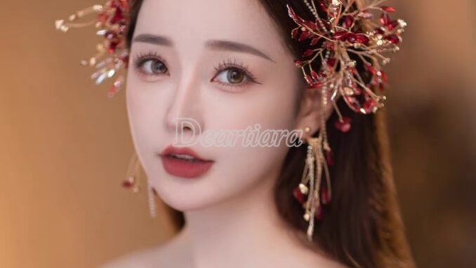 ชุดเครื่องประดับ ต่างหู ที่คาดผม ประดับพลอยเทียม สไตล์เจ้าสาว สําหรับงานแต่งงาน