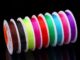 สายเชือก สีพื้น แบบยืดหยุ่น สําหรับทําเครื่องประดับ ขนาด 0.6 - 1 มม.