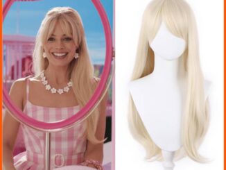 วิกผมคอสเพลย์ 2023 Movie Barbie Cosplay Costume Wig รูปตุ๊กตาบาร์บี้ สีทองอ่อน สําหรับเด็กผู้หญิง เหมาะกับงานปาร์ตี้ฮาโลวีน
