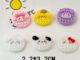 [2 #] Jibbitz Crocs สติกเกอร์กิ๊บติดผม ทรงกลม ลายการ์ตูน Sanrio Melody Kuromi Pudding Dog สําหรับตู้เย็น QP