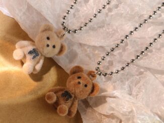 สร้อยคอโชคเกอร์ จี้รูปหมี สีน้ําตาล น่ารัก สไตล์เกาหลี สําหรับผู้หญิง