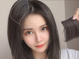 Qqmall วิกผมหน้าม้า แบบหนา สีดํา เครื่องประดับแฟชั่น สําหรับผู้หญิง