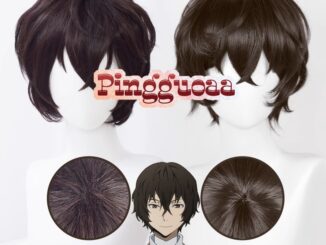 Anime Bungou Stray Dogs Dazai Osamu Cosplay Wigs 30cm Dark Brown Short Wig Heat Resistant Synthetic Hair