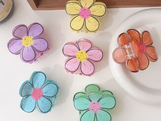 กิ๊บติดผมอะคริลิค ลายดอกไม้น่ารัก สีแคนดี้ แฟชั่นสําหรับผู้หญิง