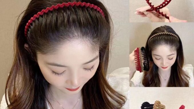 [Magpie] ที่คาดศีรษะ กันลื่น สีพื้น สําหรับเด็กผู้หญิง