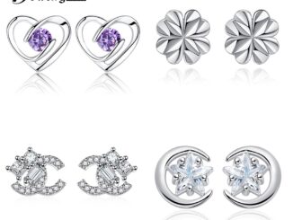 Jewelrypalace ของแท้ ต่างหูเม็ดเดี่ยว เงิน 925 ประดับมุก เพชรโมอิส สําหรับผู้หญิง M019