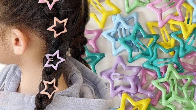 กิ๊บติดผม โลหะ รูปดาวน่ารัก Y2K สีแคนดี้ สไตล์เกาหลี สําหรับเด็กผู้หญิง 1 2 ชิ้น