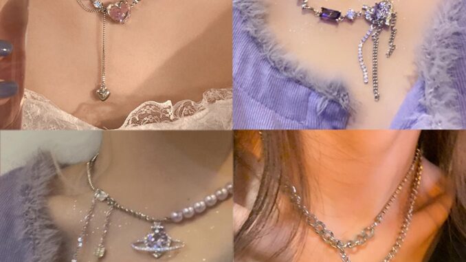 สร้อยคอแฟชั่น จี้ไข่มุก เพทาย รูปหัวใจ สวยหรู คุณภาพสูง