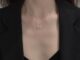 เครื่องประดับ สร้อยคอโซ่ จี้ผีเสื้อ ประดับเพชร สีเงิน แฟชั่นเกาหลี สําหรับผู้หญิง