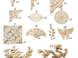 Siy แม่พิมพ์เรซิ่น อีพ็อกซี่ รูปผีเสื้อ ใบมังกร สีทอง สําหรับทําเรซิ่น DIY