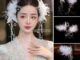 คลิปหนีบผ้าลูกไม้ ประดับพู่ขนนก สีขาว แฮนด์เมด สําหรับชุดแต่งงานเจ้าสาว