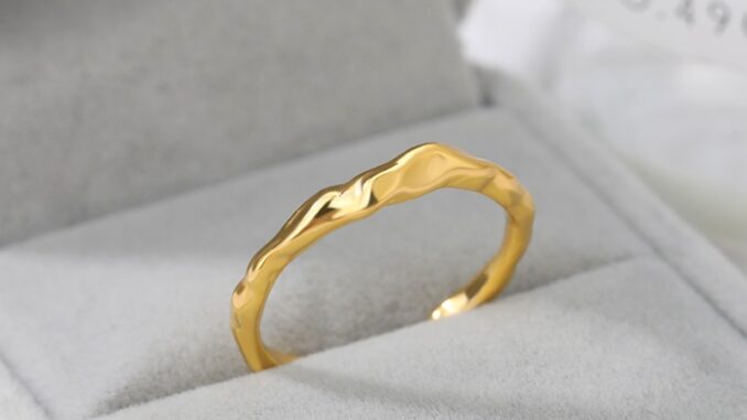 Kaijiang Cincin แหวนสเตนเลส ทรงเรขาคณิต เปิด เครื่องประดับแฟชั่น สไตล์เกาหลี เรียบง่าย ปรับได้ สําหรับผู้หญิง