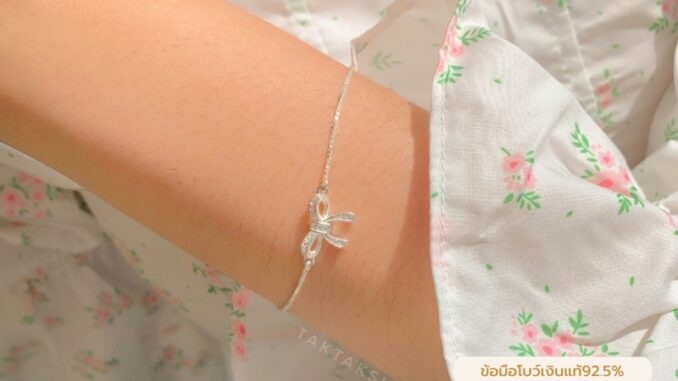 ‼️ส่งฟรี‼️ Ribbon Cz Bracelet S925 | ข้อมือโบว์Czเงินแท้92.5%