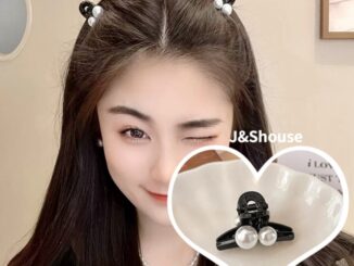 Kf594 กิ๊บติดผม ประดับมุก ขนาดเล็ก สไตล์เกาหลี 2 ชิ้น