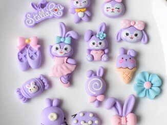 กิ๊บติดผม รูปการ์ตูนกระต่าย 10 ชิ้น สําหรับตกแต่งโทรศัพท์มือถือ Diy