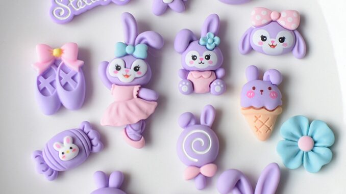 กิ๊บติดผม รูปการ์ตูนกระต่าย 10 ชิ้น สําหรับตกแต่งโทรศัพท์มือถือ Diy