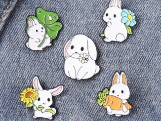 เข็มกลัด รูปการ์ตูนกระต่ายน่ารัก เครื่องประดับ สําหรับติดปกเสื้อ